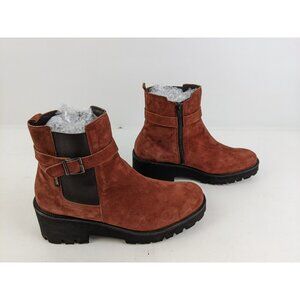 Mephisto Womens Boots Fauve Casual Ankle Zip-Up Chelsea Leather Brown Size 10